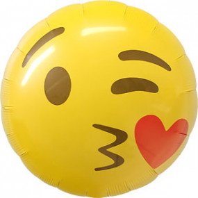 Balão Emoji Beijinho 46cm